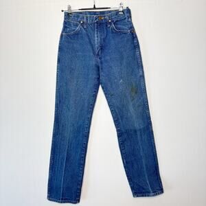 Vtg‎ Wrangler USA 13MWZ High Rise Straight Leg Western Jean 27x30 Medium Wash